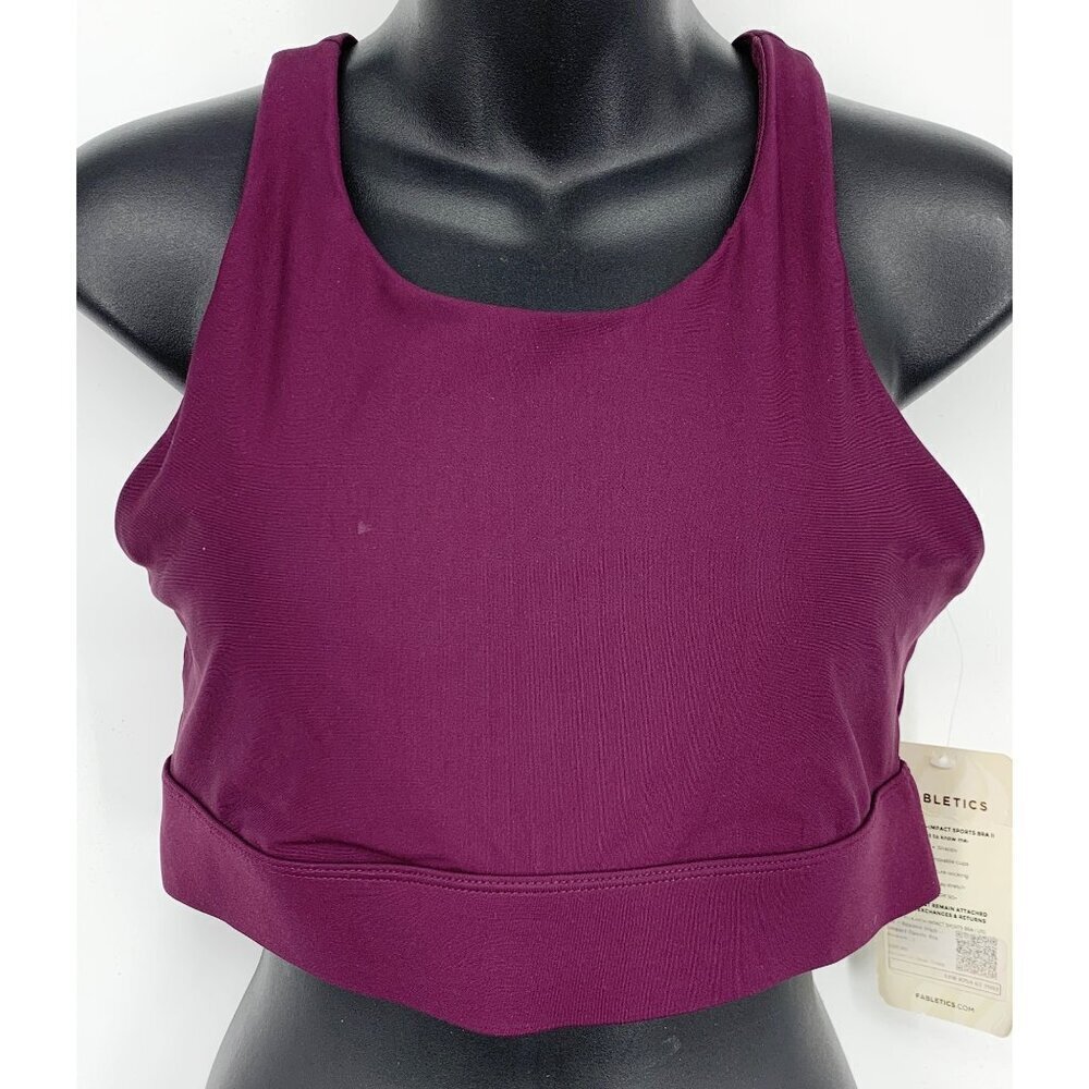 Fabletics Women Ella High-Impact Sport Bra Large L Purple Athletic Stretch New